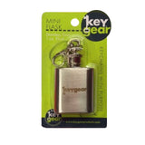 KeyGear MINI FLASK, Stainless Steel, 1oz, Silver Flask