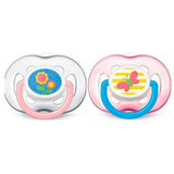 Philips Avent Freeflow Pacifier 18+ months, Pink Girl Colors, 2 pack, SCF186/26