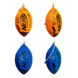 (4 Pack) Nerf Football Squishy Fun Mini Football KeyChains, Blue and Orange