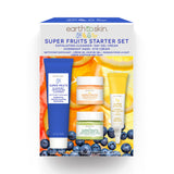 Earth to Skin Super Fruits Starter Kit - Blueberry Exfoliating Cleanser, Citrus Day Cream, Avocado Overnight Mask & Banana Eye Cream