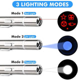 Cat Laser Pointer, Red Light Pointer, Pet Interactive Toy for Cats and Dogs with 3 Modes and USB Recharge