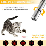 Cat Laser Pointer, Red Light Pointer, Pet Interactive Toy for Cats and Dogs with 3 Modes and USB Recharge