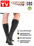 Copper Fit CBD and Copper Infused Compression Socks (1-Pair)