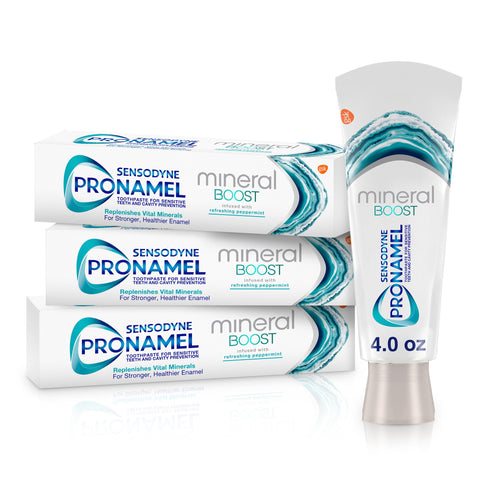 (3 Pack) Sensodyne Pronamel Mineral Boost Sensitive Toothpaste, Peppermint 4 oz
