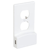 Westek USB Cover Classic Duplex Outlet USB Charging Wall Plate White