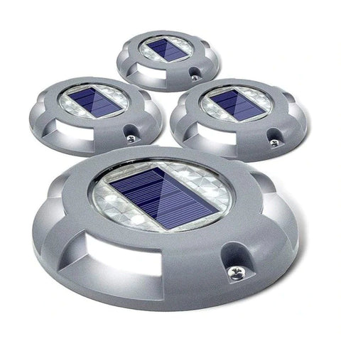 (4 Pack) LifeProof LED Driveway Deck Weatherproof Solar Light