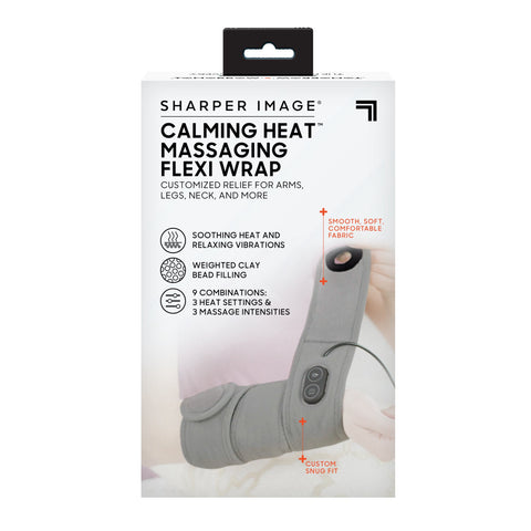 Sharper Image Calming Heat Massaging Flexi Wrap, Grey