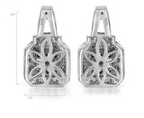 1/4CT Black & White Diamond Earrings in Sterling Silver