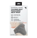 Sharper Image Calming Heat Massaging Neck Wrap, Grey