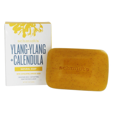 Schmidt's - Natural Moisture Rich + Detoxifying Bar Soap for Face & Body Ylang-Yang + Calendula - 5 oz.