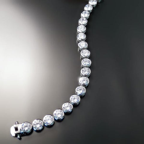 5ctw CZ Bezel Set Tennis Bracelet