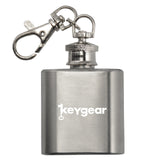 KeyGear MINI FLASK, Stainless Steel, 1oz, Silver Flask