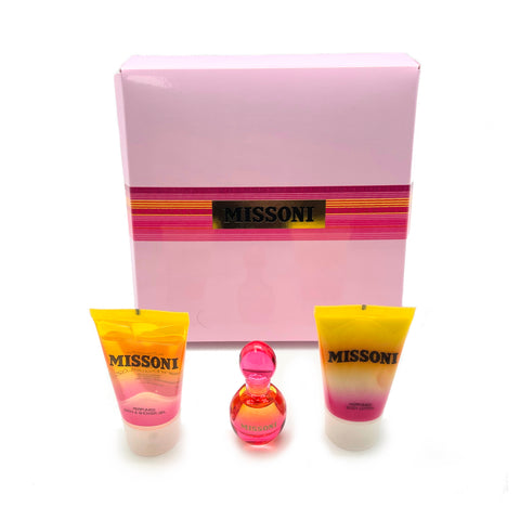 Missoni 3-Piece Shower Gel, Body Lotion, and Perfume Mini Gift Set