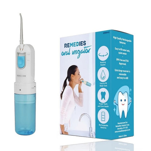 Remedies Rechargeable Oral Irrigator with High Capacity Water Tank Water Flosser