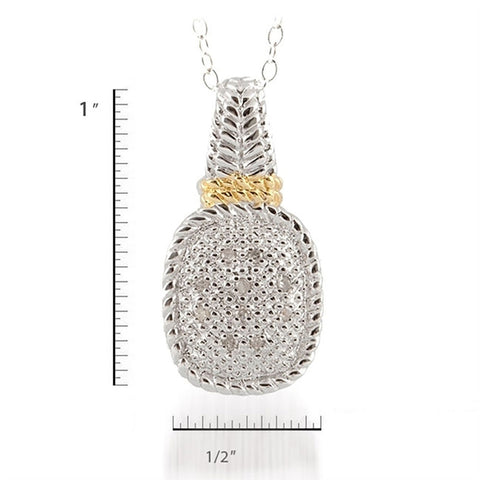 1/10 CT Designer inspired Genuine Diamond Pendant in Sterling Silver