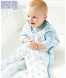aden + anais Cozy Slumber Muslin Four Layer Sleeping Bag, Blue Multi-Color, Large