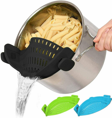 Kitchen Gizmo Snap N Strain Strainer - Clip on Silicone Colander