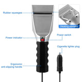 Electric Heated Auto Windshield Ice Scrapers with Squeegee for Cars, Truck or SUV - Powered by 12V Cigarette Socket