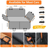 URPOWER Dog Seat Cover 100% Waterproof Pet Seat Cover Hammock 600D Heavy Duty Scratch Proof Nonslip Soft Pet Back Seat Cover