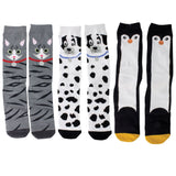 (3 Pack) Sockimals Ladies Animal Face Socks with Gift Boxes, One Size