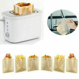 (9 pack) RL Treats Non Stick Reusable Toaster Bags Toaster Sleeves for Sandwich and Grilling