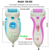 Electronic Pedicure Foot File Callus Remover Rechargeable - Blue or Purple